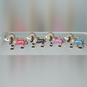 Poodle Colorful Bling Bag Charm/Keychain 4 Colors
